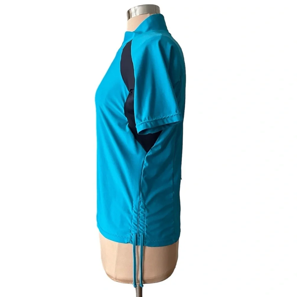 Greenbeanz | Blue Short Sleeve Rash Guard Jersey Womens size XL
